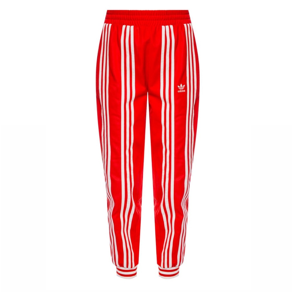 Adidas x Ji Won Choi red striped jogger track pants size M RARE Unisex